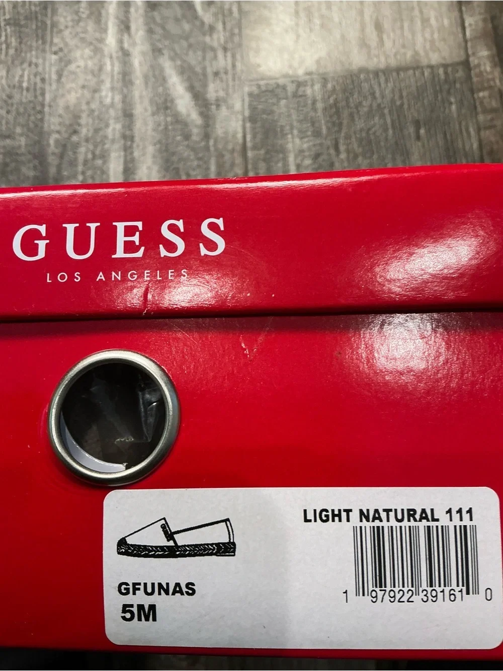 GUESS Women's Cream Espadrille Loafer Size 5